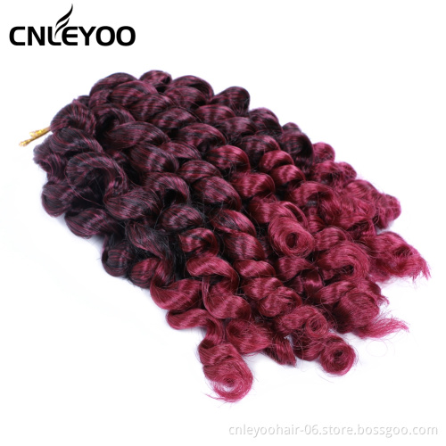 Light Brown Wand Curl Crochet Hair 10 Inch Short Jamaica Bounce Crochet Braids For Women